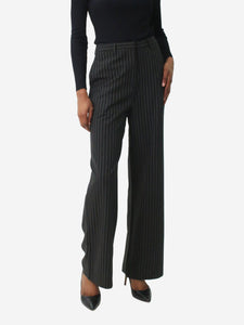 Friend Of Audrey Black pinstripe tailored high-rise trousers - brand size 6