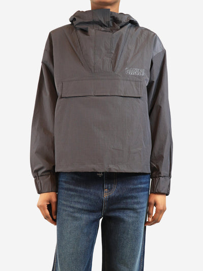 Dark grey nylon ripstop anorak - size XS Coats & Jackets Ganni 