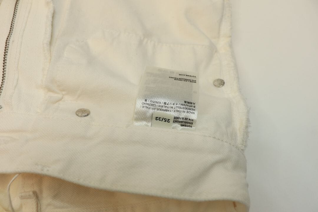Cream wide-leg jeans - size UK 6 Trousers Toteme 