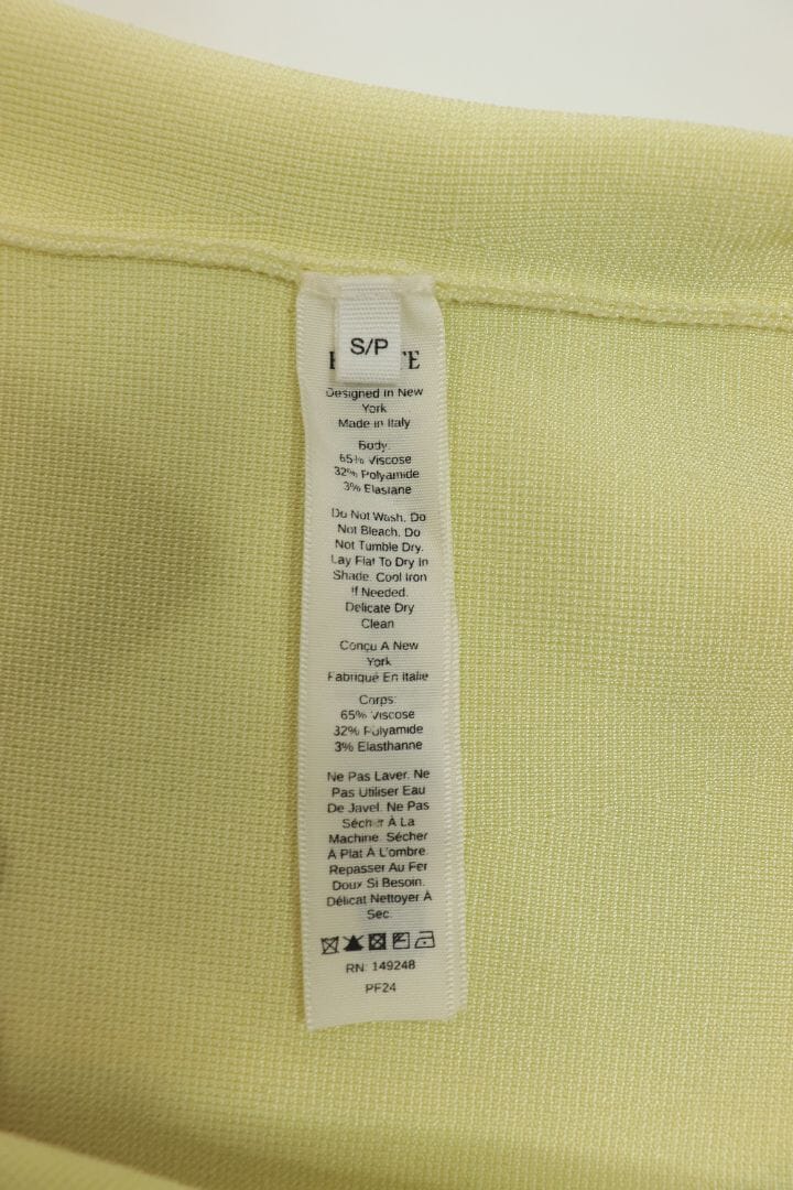 Yellow Toto halterneck jersey bodysuit - size S Tops Khaite 