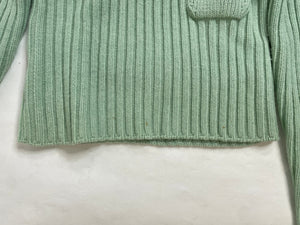 Prada Mint green ribbed pocket jumper - size UK 6