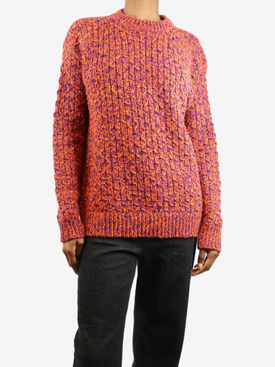 Orange and purple woven long-sleeved sweater - size UK 8 Knitwear Prada 