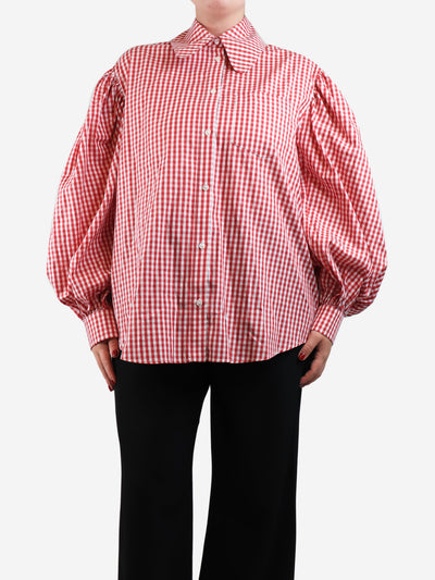 Red gingham blouse - size UK 6 Tops Simone Rocha 
