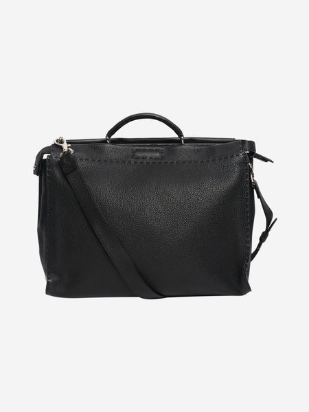 Black Monster Peekaboo leather tote product image