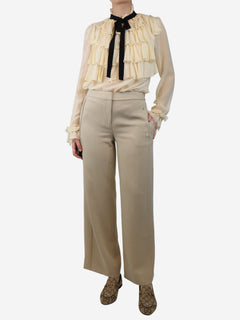 Neutral wide-leg trousers - size S Trousers Clea 