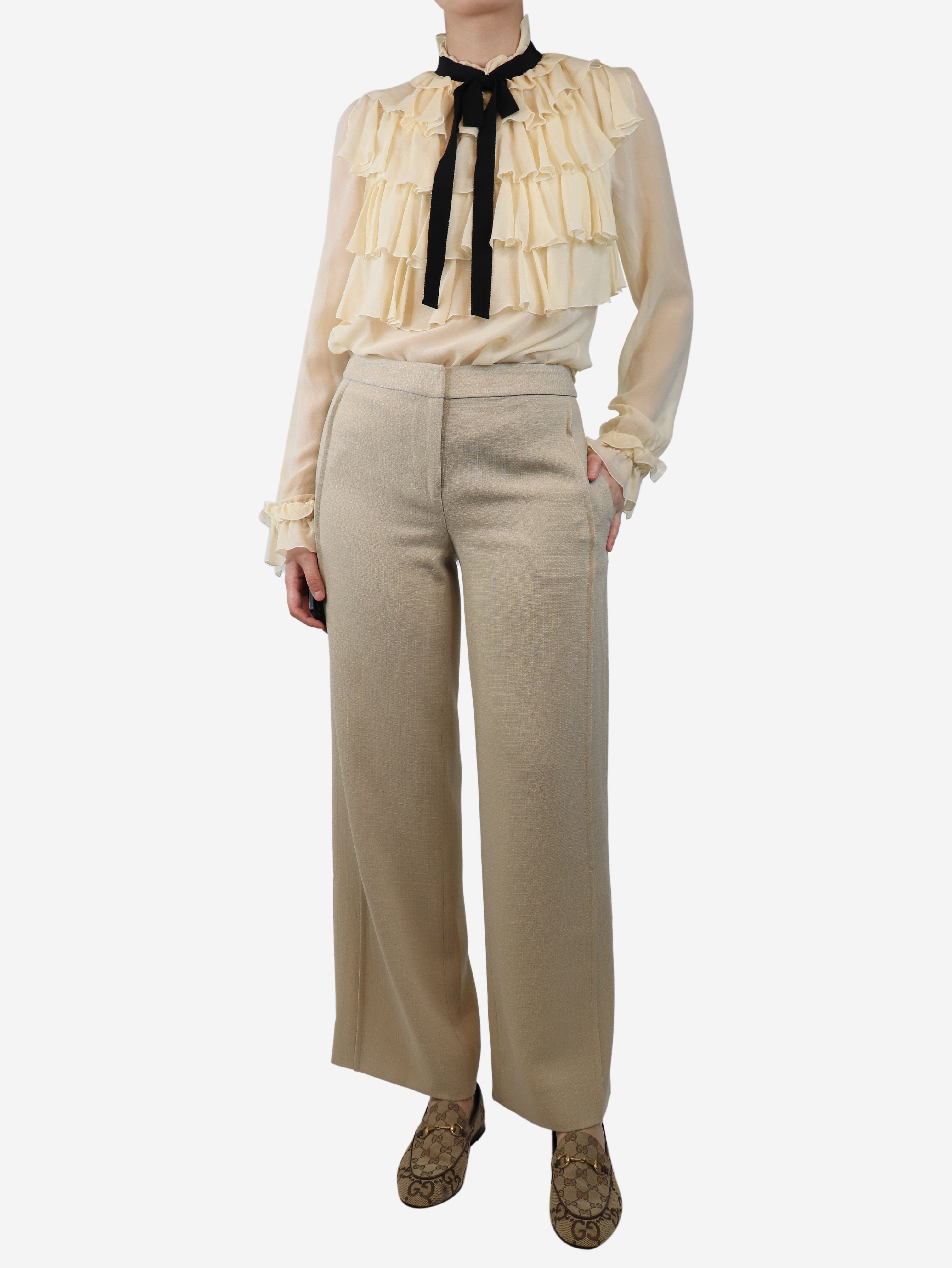 Neutral wide-leg trousers - size S Trousers Clea 