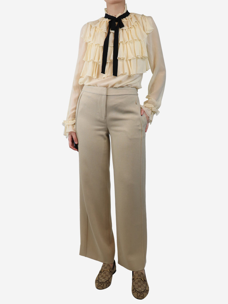 Neutral wide-leg trousers - size S Trousers Clea 