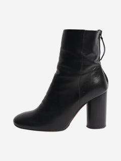 Black blocked heel leather ankle boots - size EU 37 (UK 4) Boots Isabel Marant 