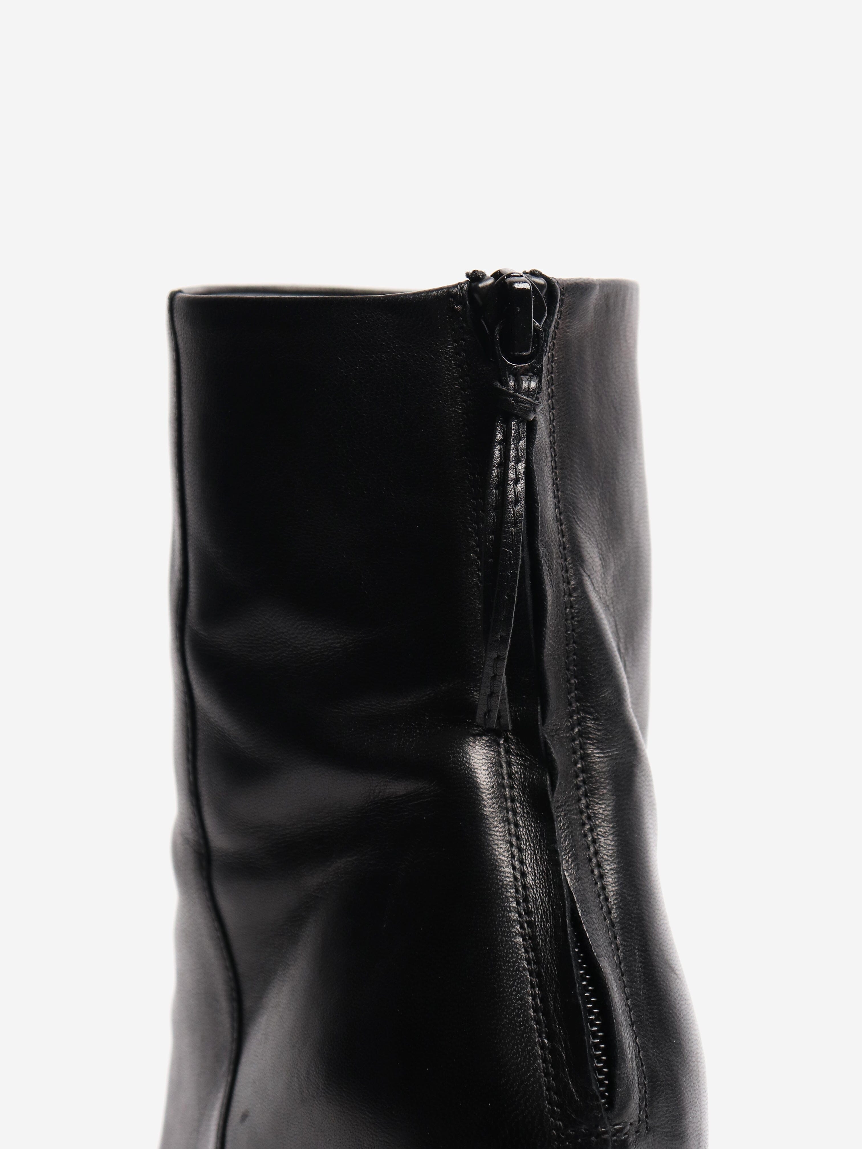 Black blocked heel leather ankle boots - size EU 37 (UK 4) Boots Isabel Marant 