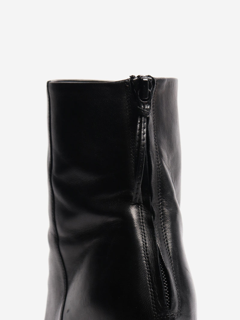 Black blocked heel leather ankle boots - size EU 37 (UK 4) Boots Isabel Marant 