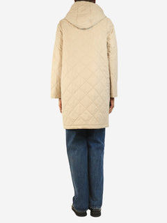 Neutral lightweight quilted parka - size UK 4 Coats & Jackets Divine Cashmere 
