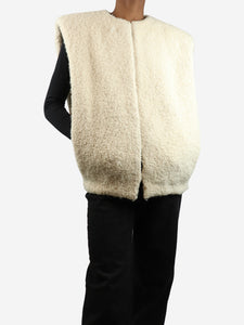 Isabel Marant Cream wool-blend gilet - size UK 6