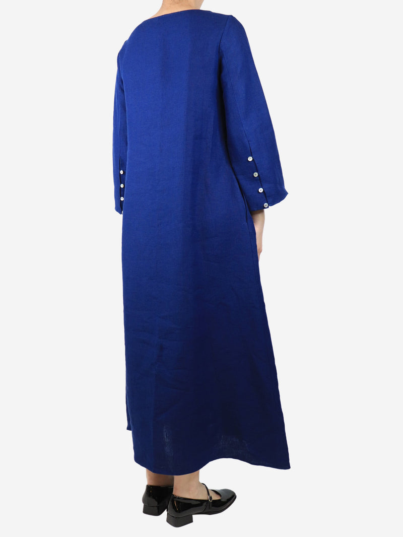 Blue linen maxi dress - size M Dresses Bamford 