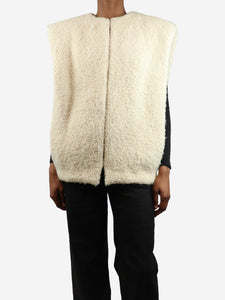 Isabel Marant Cream wool-blend gilet - size UK 6