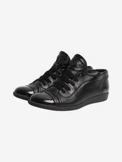 Chanel Black lace up trainers - size EU 37.5 (UK 4.5) Trainers Chanel 