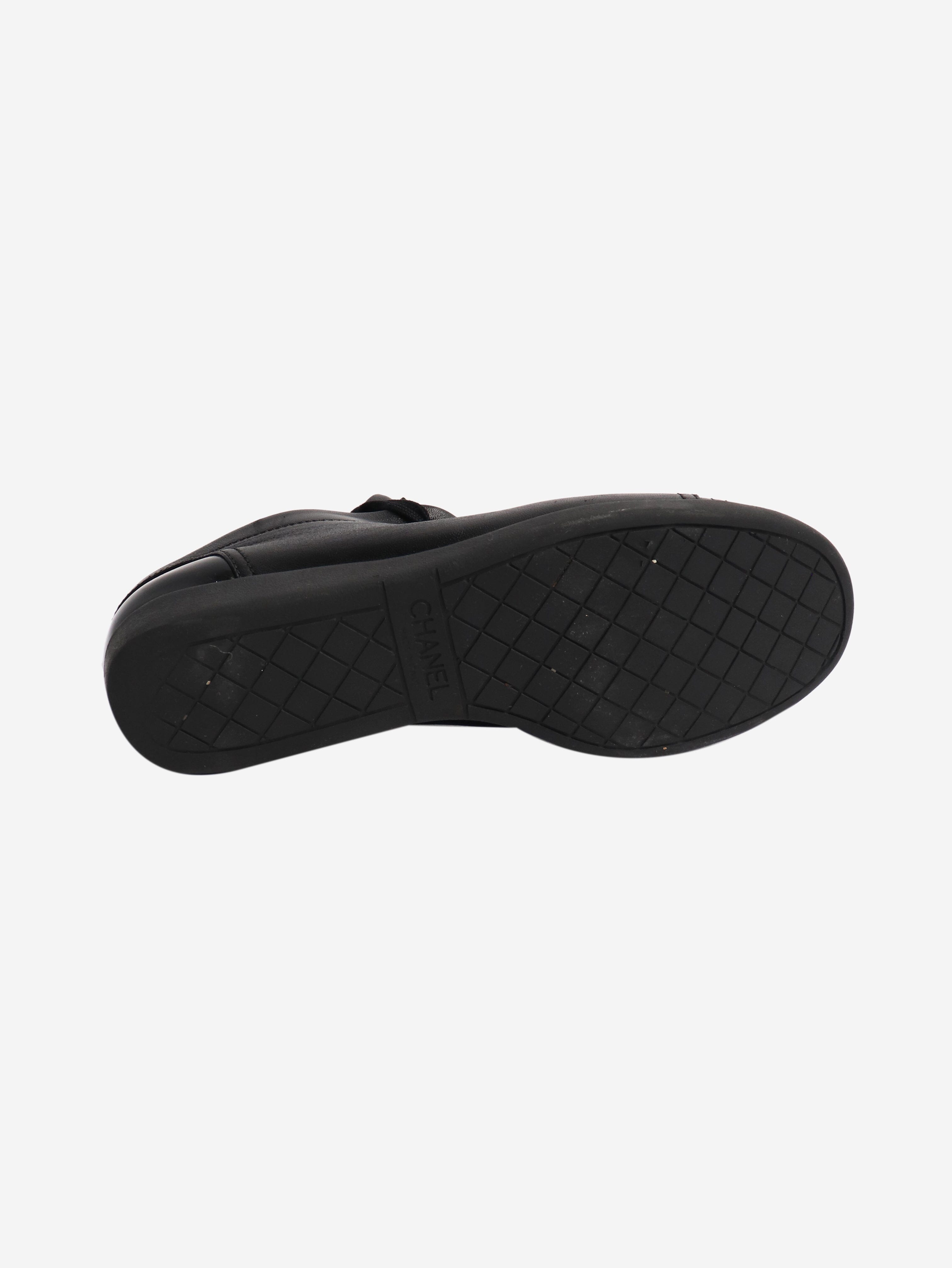 Chanel Black lace up trainers - size EU 37.5 (UK 4.5) Trainers Chanel 