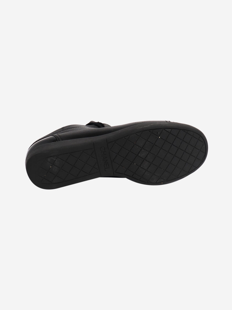 Chanel Black lace up trainers - size EU 37.5 (UK 4.5) Trainers Chanel 