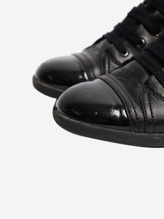 Chanel Black lace up trainers - size EU 37.5 (UK 4.5) Trainers Chanel 