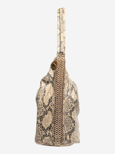 Stella McCartney Brown snakeskin Falabella tote bag