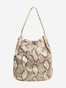 Stella McCartney Brown snakeskin Falabella tote bag