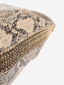 Stella McCartney Brown snakeskin Falabella tote bag
