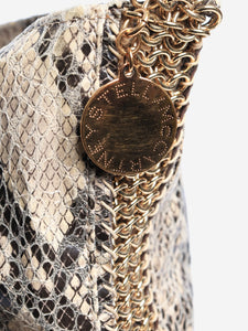 Stella McCartney Brown snakeskin Falabella tote bag