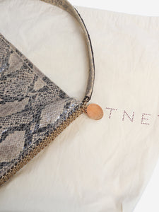 Stella McCartney Brown snakeskin Falabella tote bag