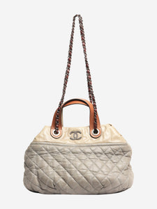 Chanel Grey 2010 diamond-quilted iridescent calfskin In The Mix bag