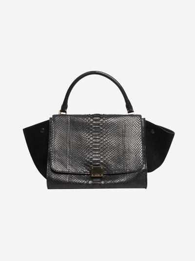 Black Trapeze snakeskin 2way bag Shoulder bags Celine 