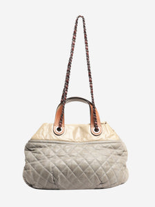 Chanel Grey 2010 diamond-quilted iridescent calfskin In The Mix bag