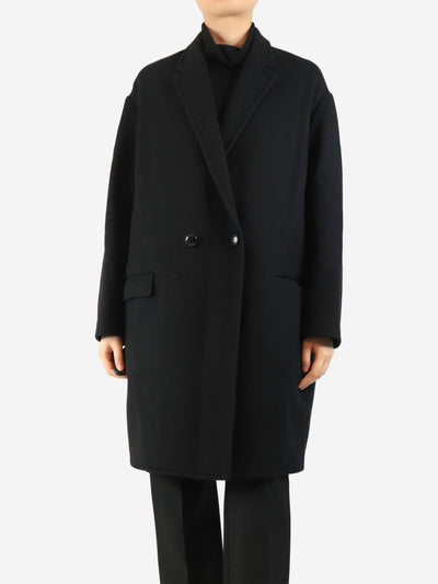 Black double-breasted wool-blend coat - size UK 8 Coats & Jackets Isabel Marant 