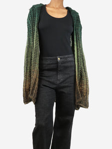 Saint Laurent Green hooded ombre cardigan - size XS