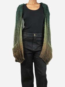 Saint Laurent Green hooded ombre cardigan - size XS