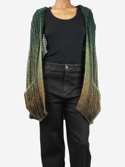 Green hooded ombre cardigan - size XS Knitwear Saint Laurent 