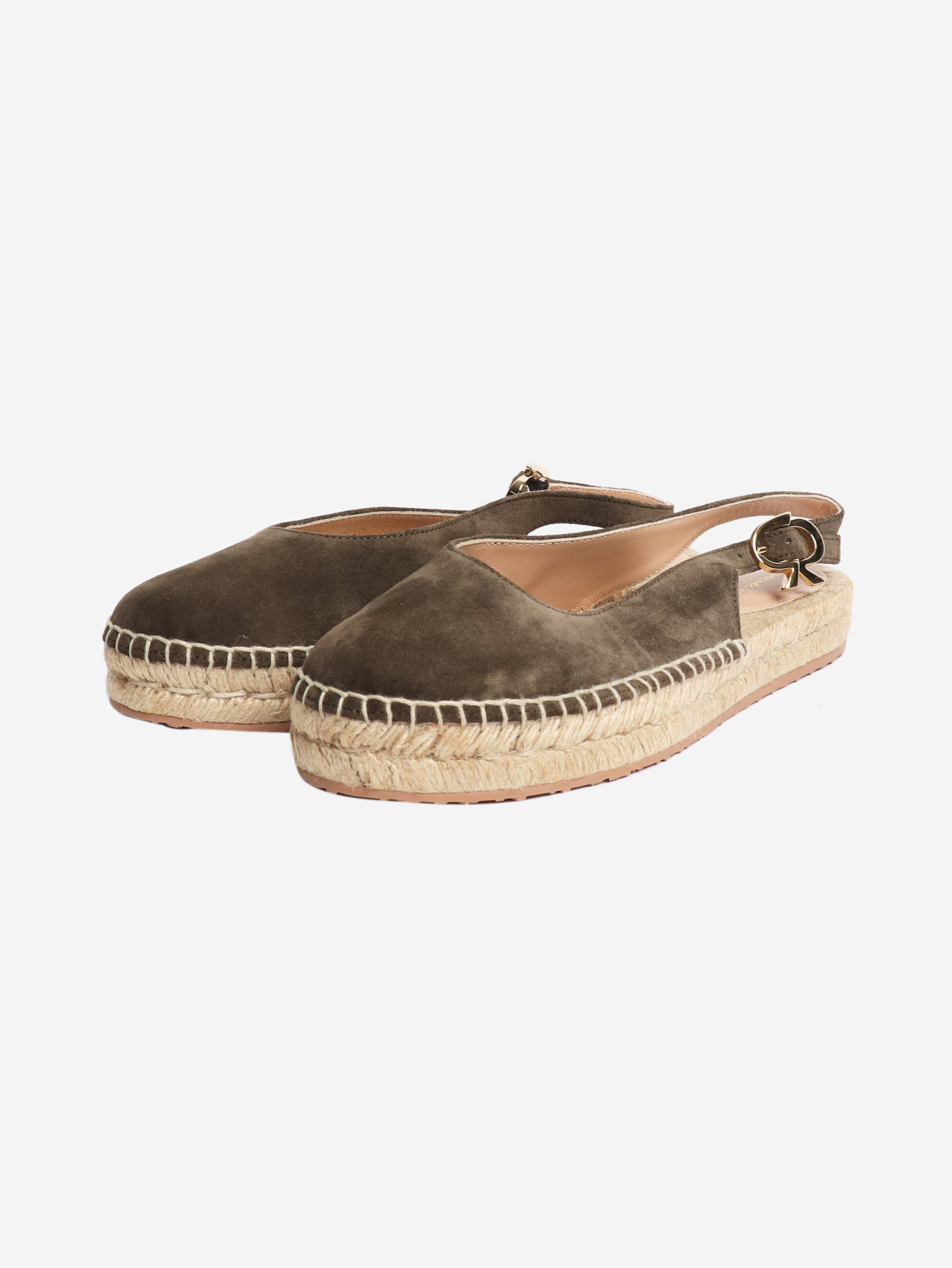 Khaki Paz espadrilles - size EU 36.5 Flat Shoes Gianvito Rossi 
