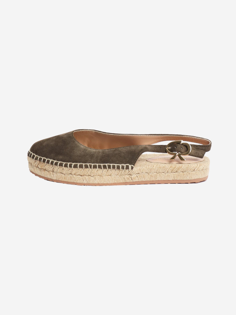 Khaki Paz espadrilles - size EU 36.5 Flat Shoes Gianvito Rossi 