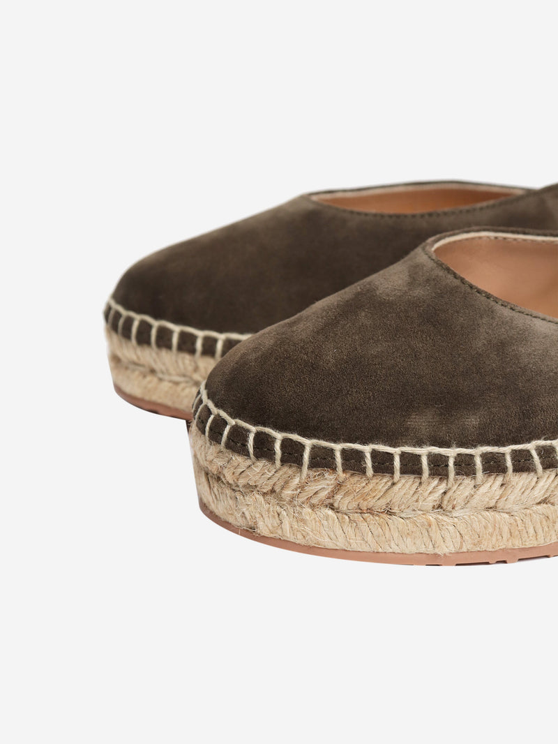 Khaki Paz espadrilles - size EU 36.5 Flat Shoes Gianvito Rossi 