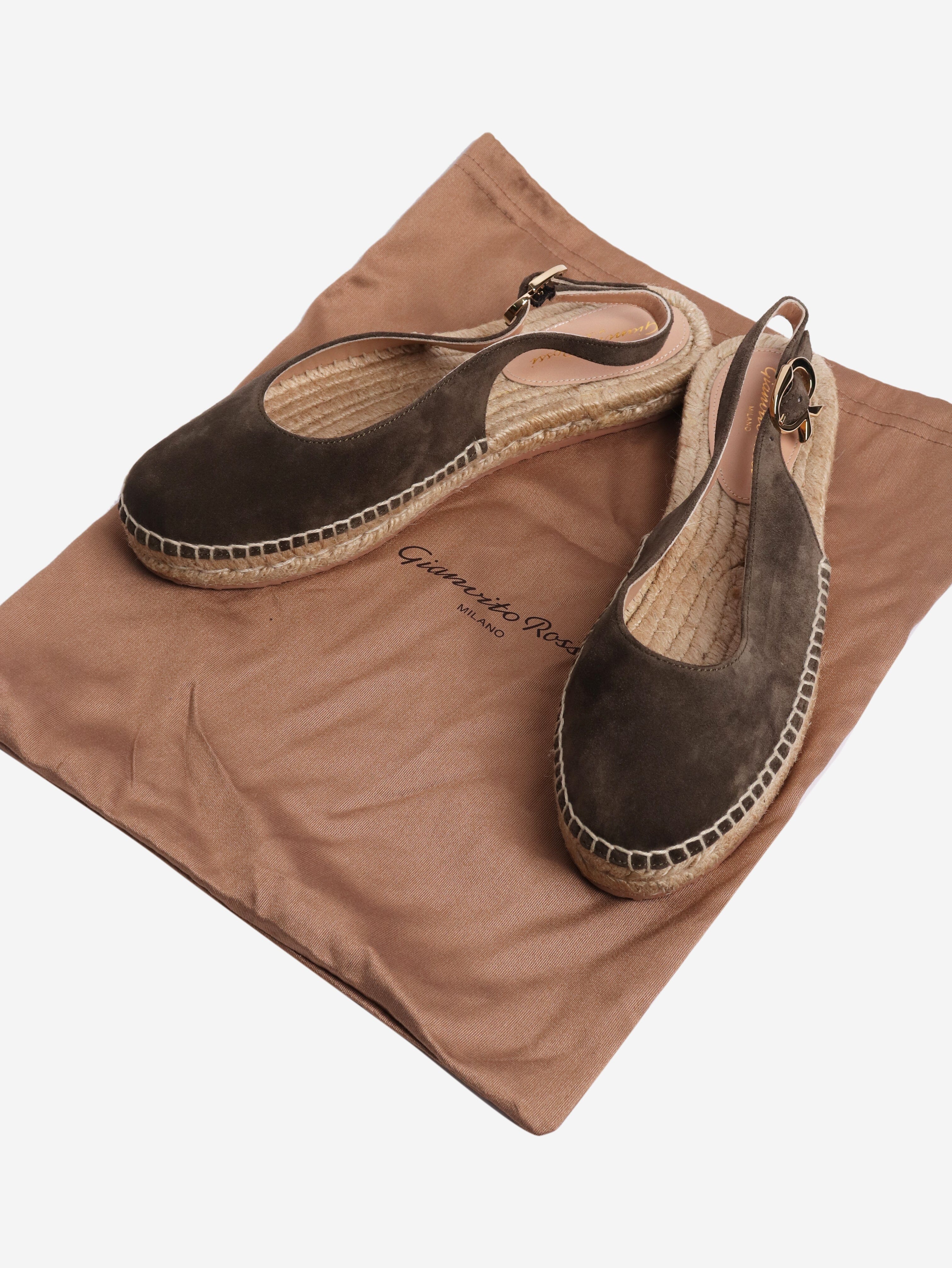 Khaki Paz espadrilles - size EU 36.5 Flat Shoes Gianvito Rossi 