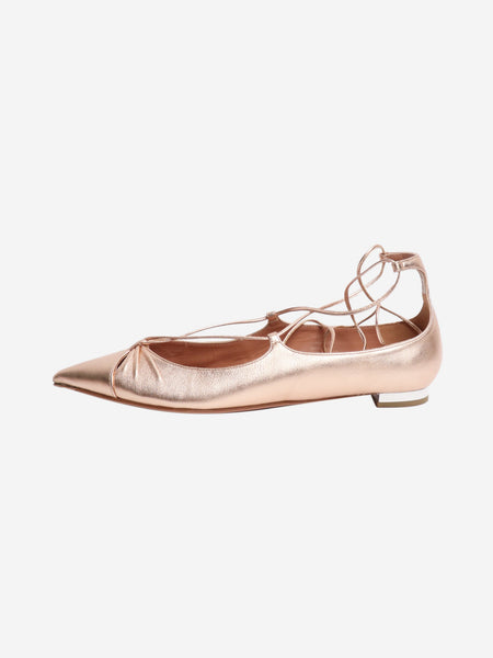 Rose gold Gabi leather ballet flats - size EU 37.5 product image