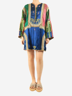 Multicolour silk tunic dress - size UK 10 Dresses Paul Smith 