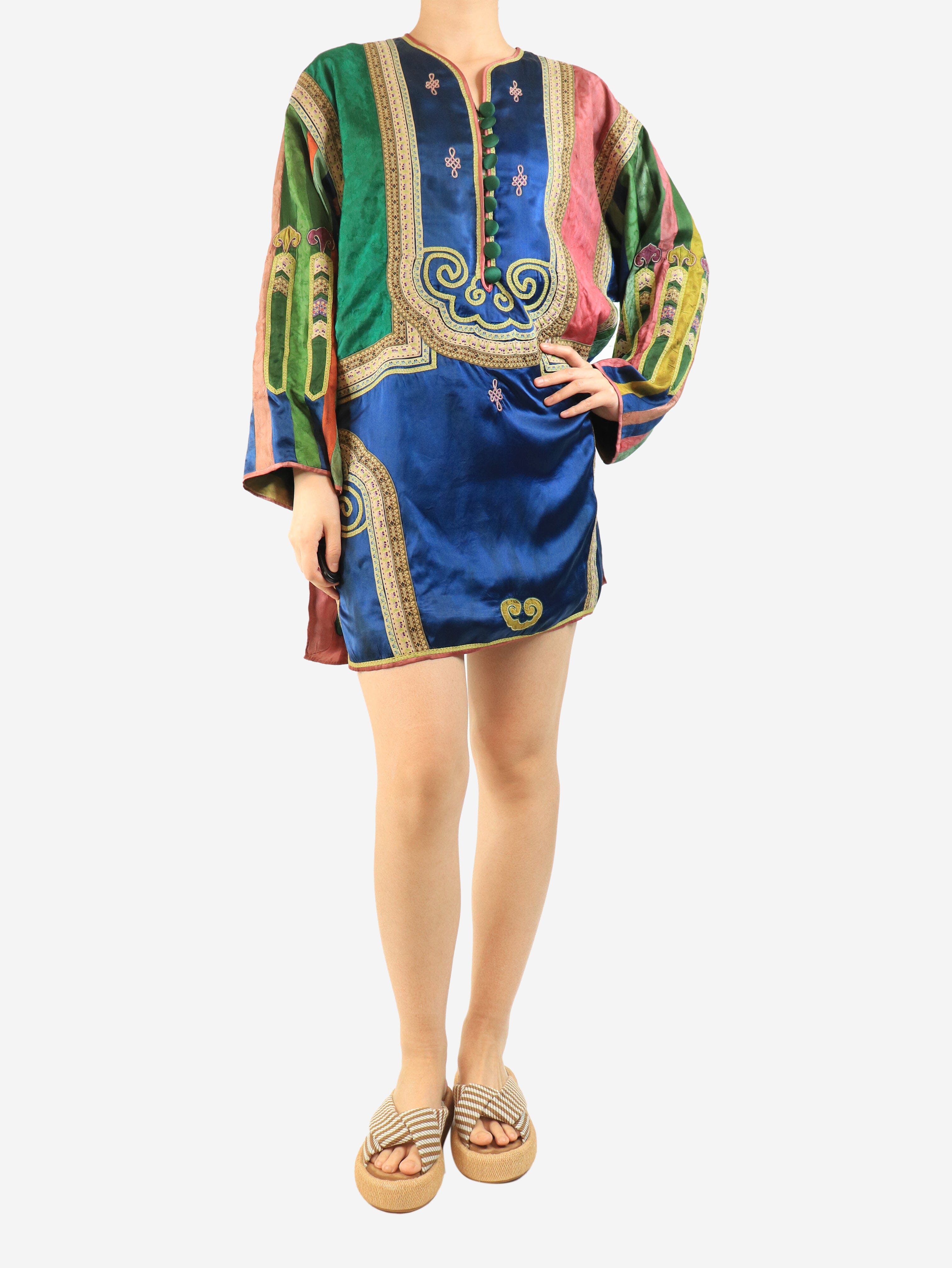 Multicolour silk tunic dress - size UK 10 Dresses Paul Smith 