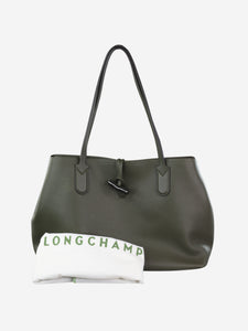 Longchamp Khaki Roseau Essential tote bag