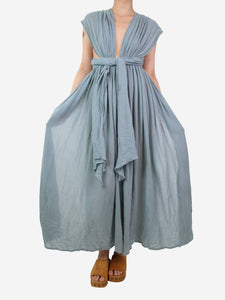 Spiritum Blue halterneck dress - size UK 8