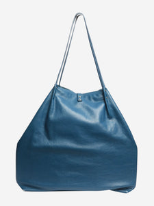 Jil Sander Blue leather tassel tote bag