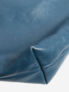 Jil Sander Blue leather tassel tote bag