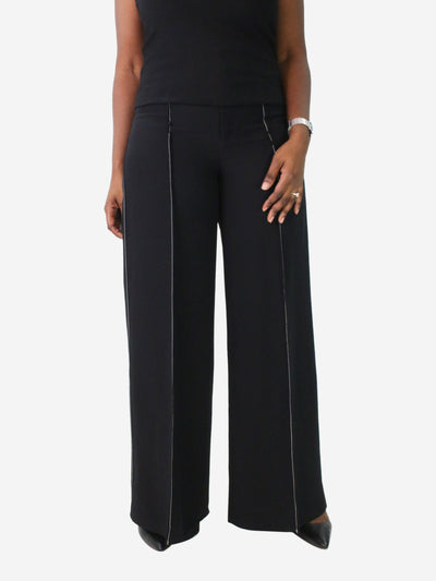 Black contrast-stitched wide-leg trousers - size IT 42 Trousers Marni 