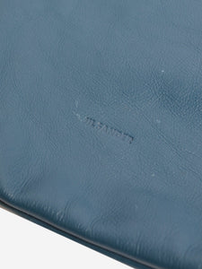 Jil Sander Blue leather tassel tote bag