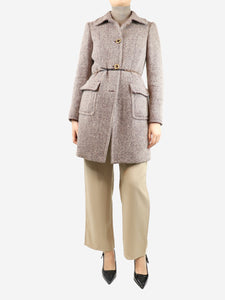 Miu Miu Multicolour single-buttoned wool coat - size UK 8