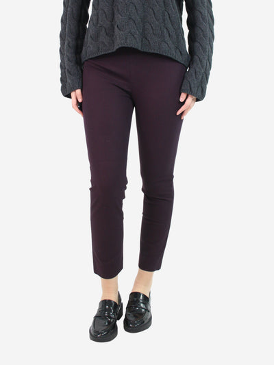 Purple slim-fit cropped trousers - size UK 12 Trousers Joseph 