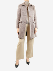 Miu Miu Multicolour single-buttoned wool coat - size UK 8